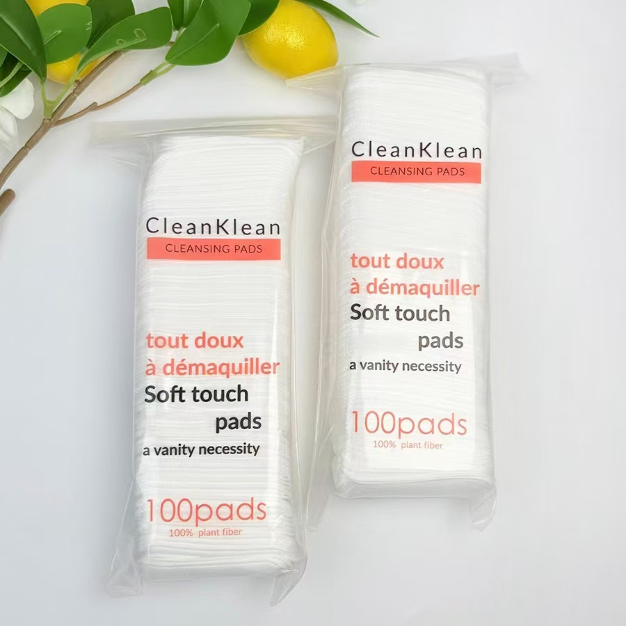 100% Cotton Disposable Makeup Remover Pad for Skin 100PCS/Bag