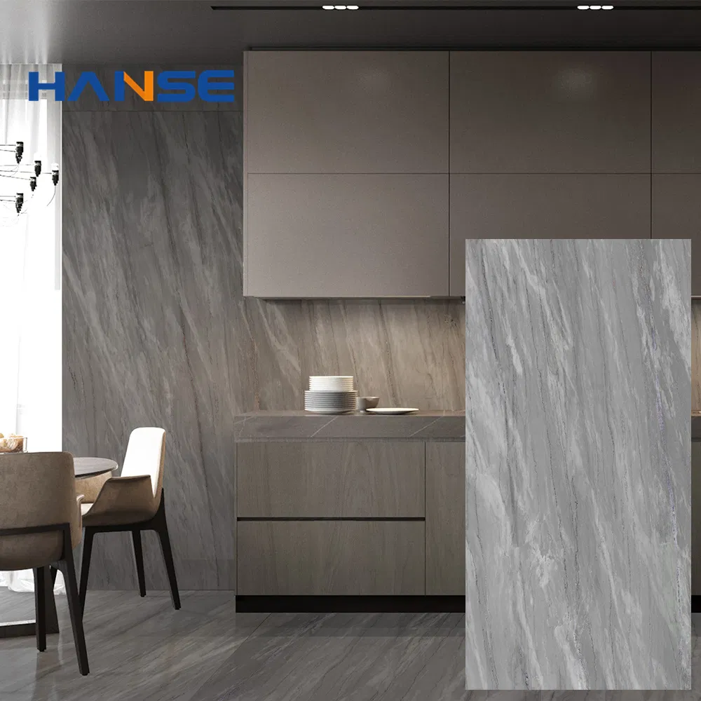 Big Large Format Calacatta Super White Grey Marble Porcelain Slab Wall Floor Tile
