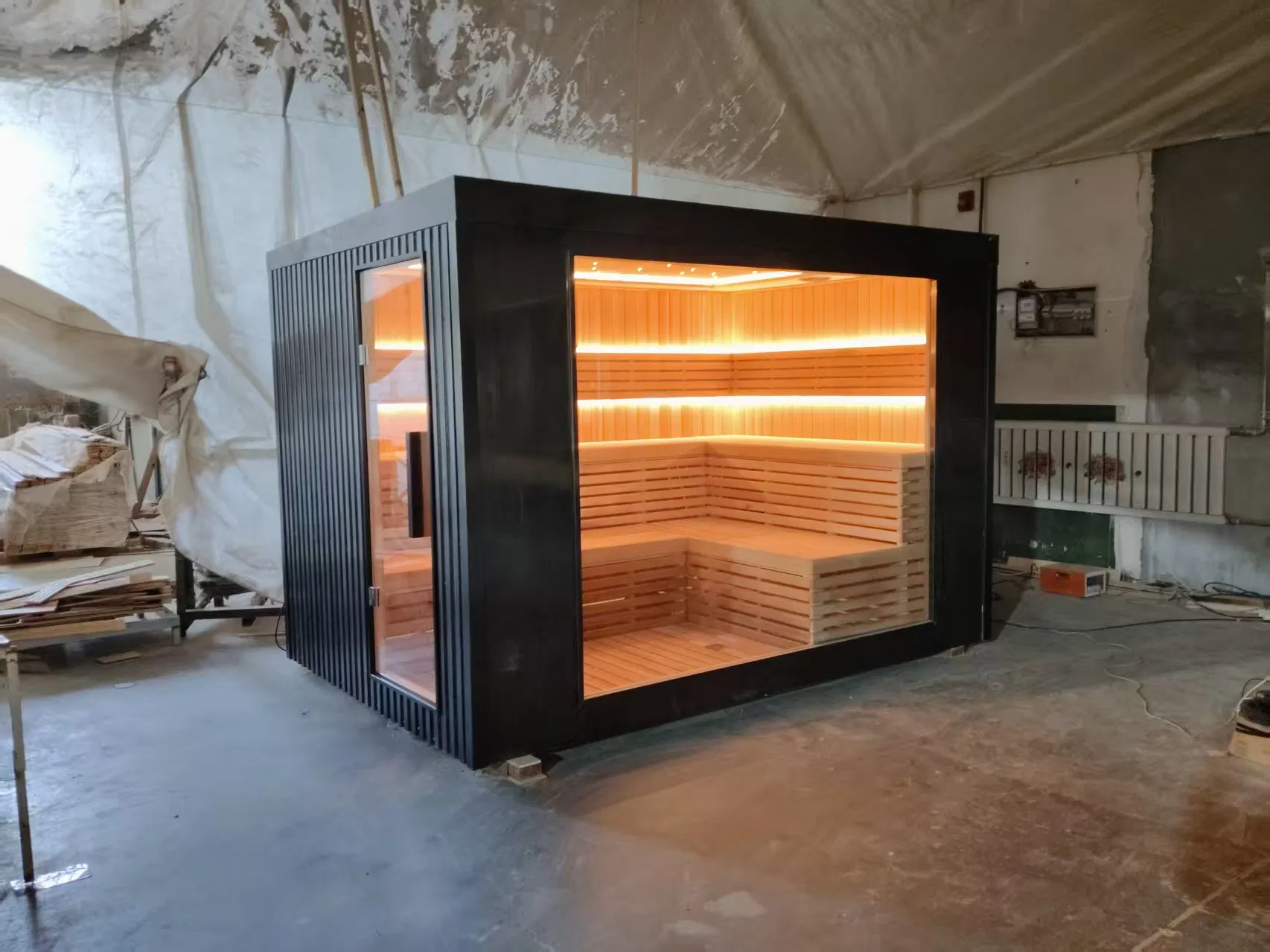 Premium Outdoor Wooden Sauna Room for 4 People