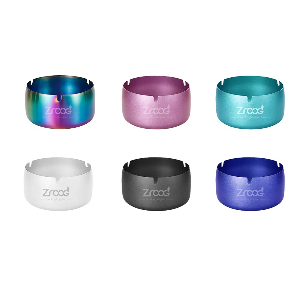 Cigar Ashtray Tabletop Round Stainless Steel Ash Tray Suitable for Cigarette Ash Holder for Home