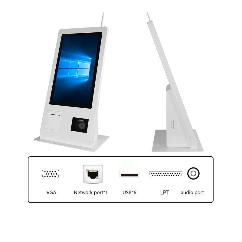 15.6inch Touch Screen Self-Service Payment Kiosk Terminal POS System NFC Payment 58mm Printer Qr Scanner Restaurant Ordering Machine