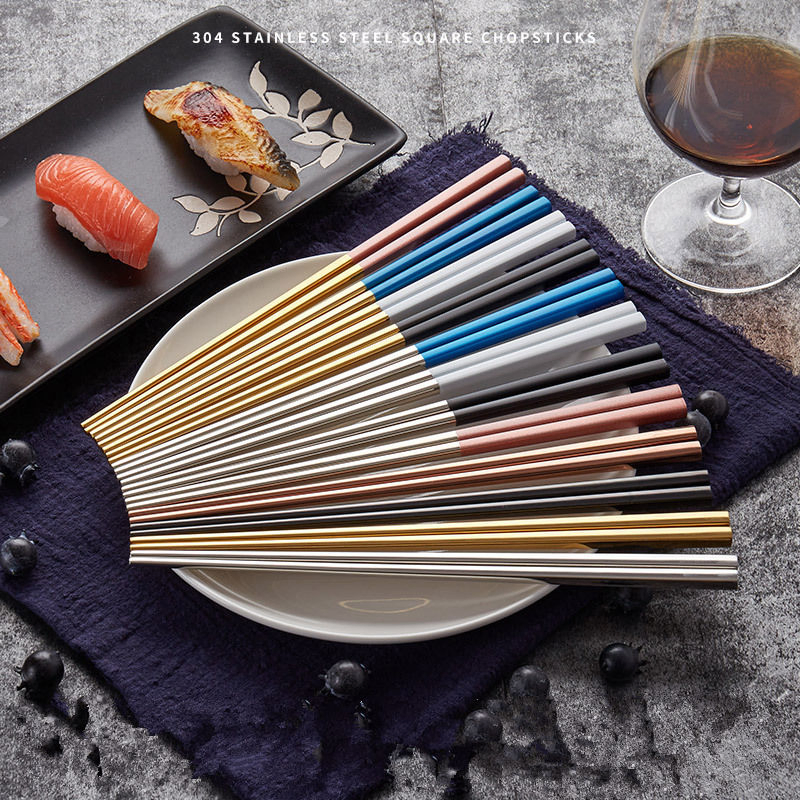 Deacory Wholesale Chinese Stainless Steel Restaurant Chopsticks Set for Wedding