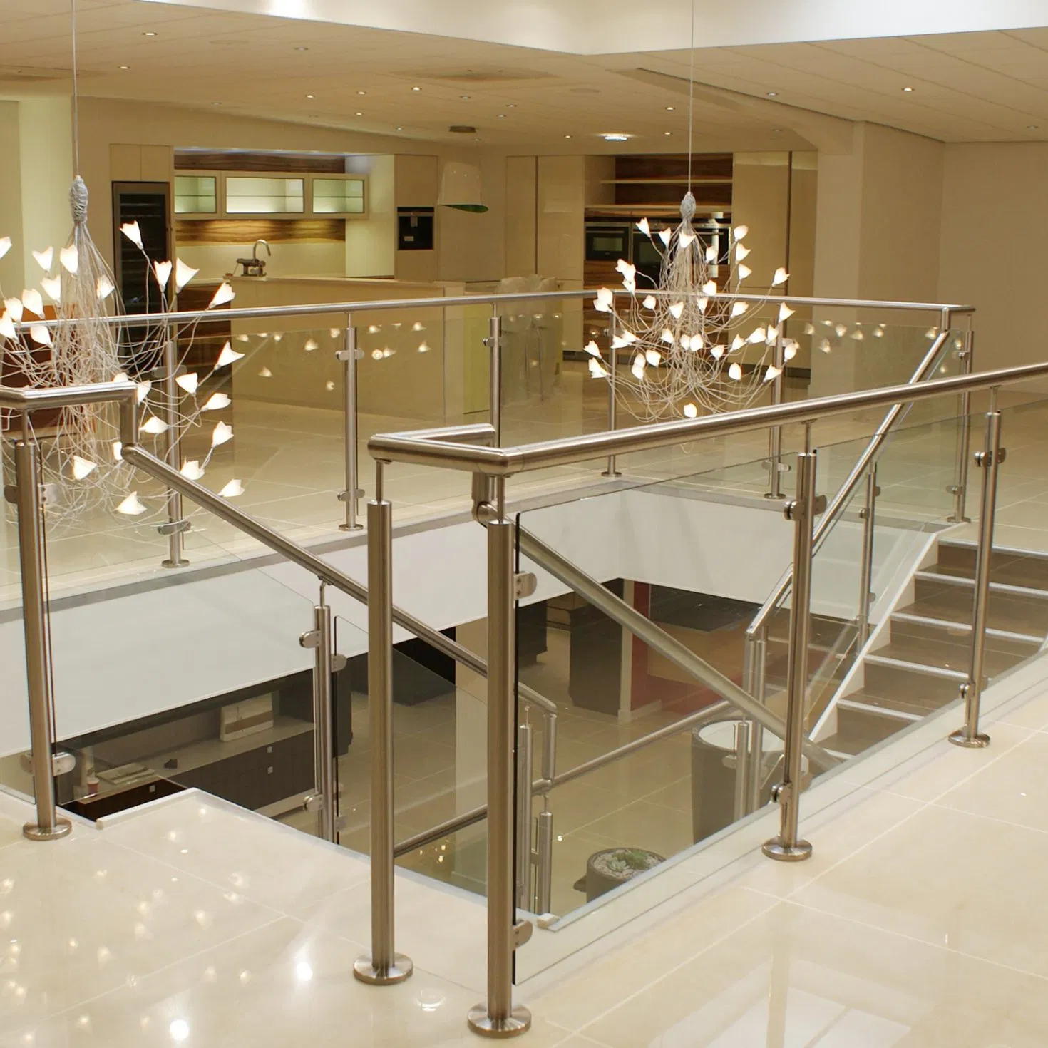 Factory Stainless Steel Frameless Spigot Staircase Balcony Handrail Balustrade with CE