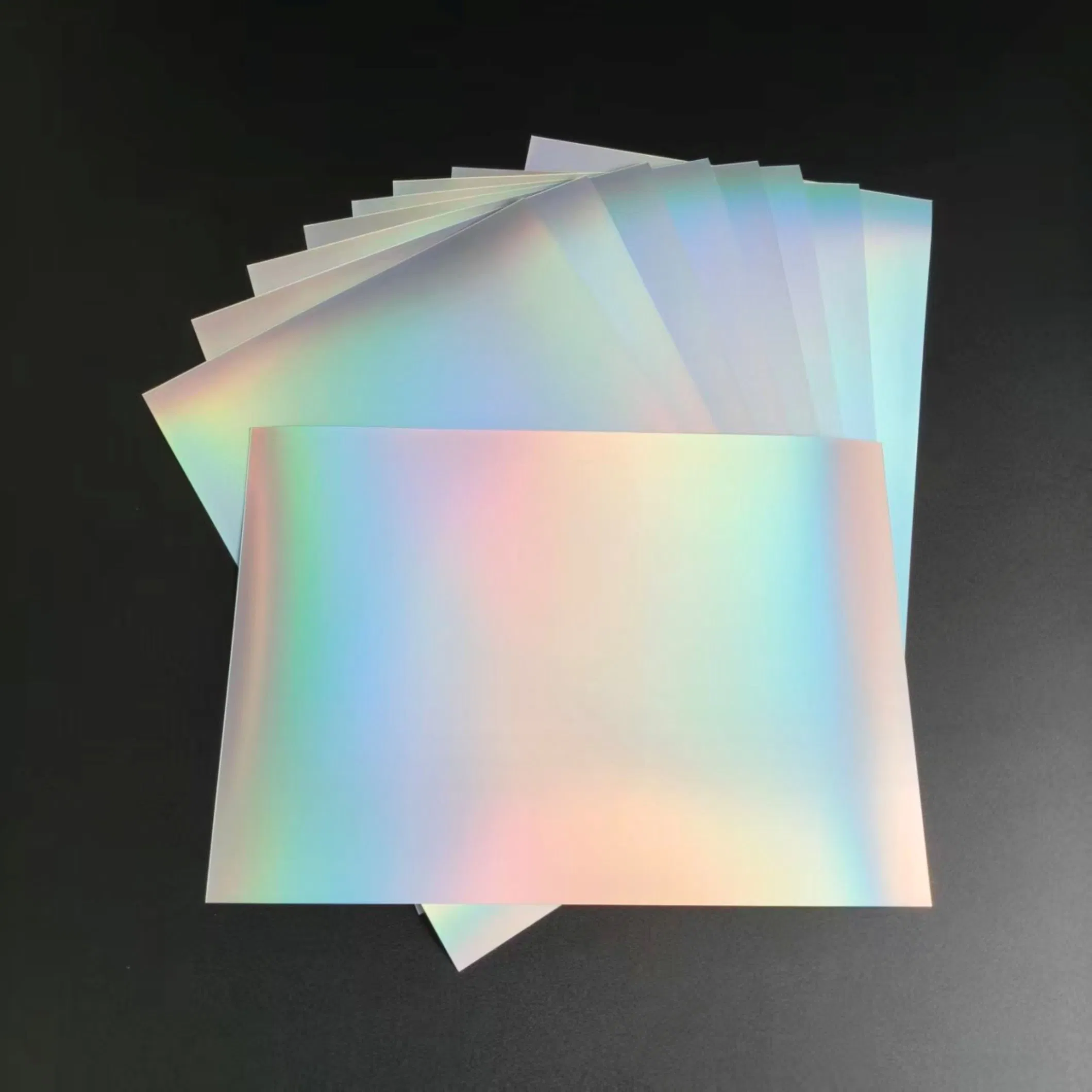 New PVC Card Hologram Lamination Overlay Film with Plain Surface for Stickers Customized Size