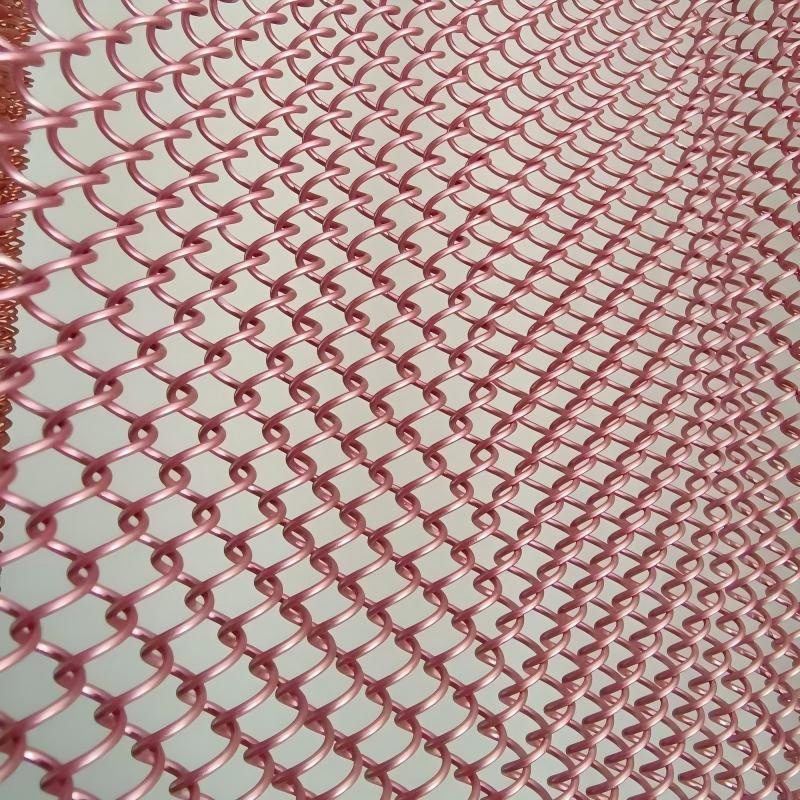 High-Grade Golden Decorative Metal Mesh with Baking Paint for Villa Living Room Partition & Window Screening