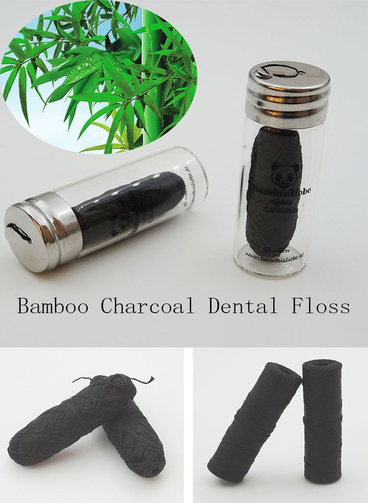 Plastic Free Corn Dental Floss in Reused Glass Bottle