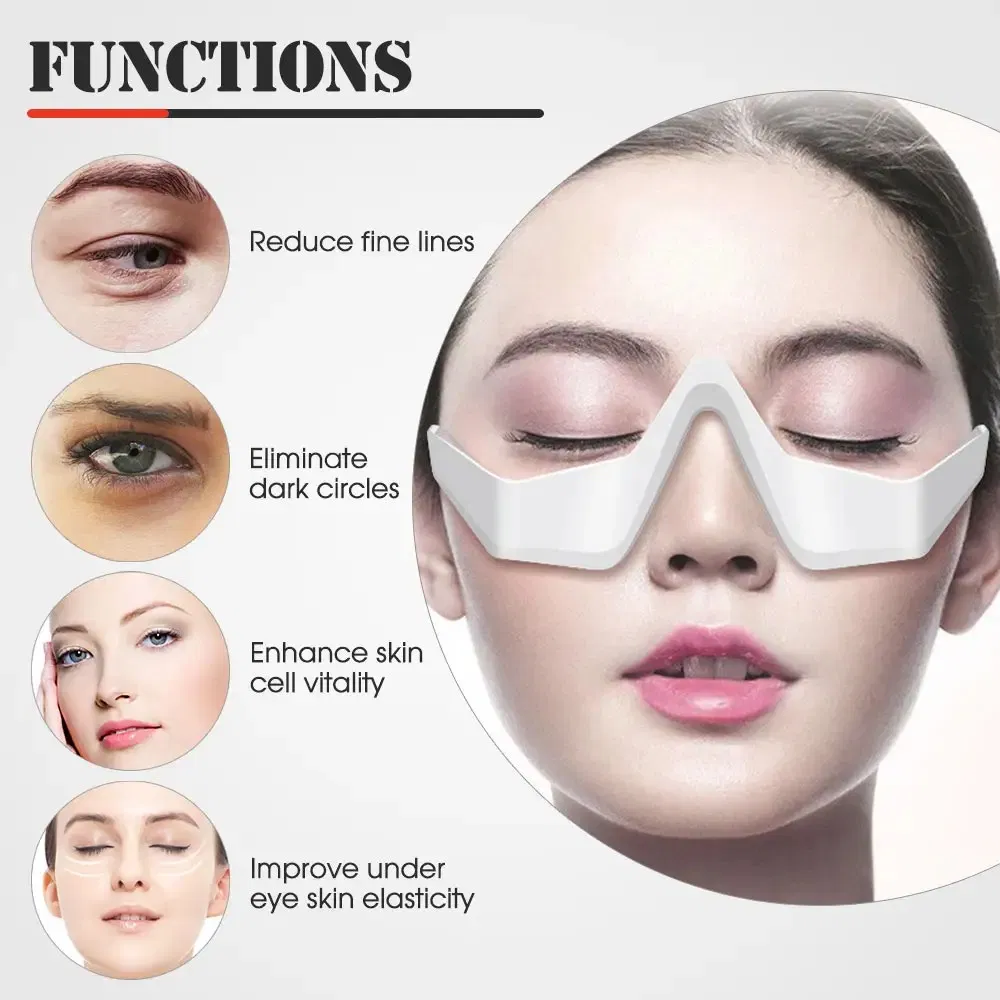 Home Use EMS Red Light Vibrating Eye Massager Glasses Face Lift Device