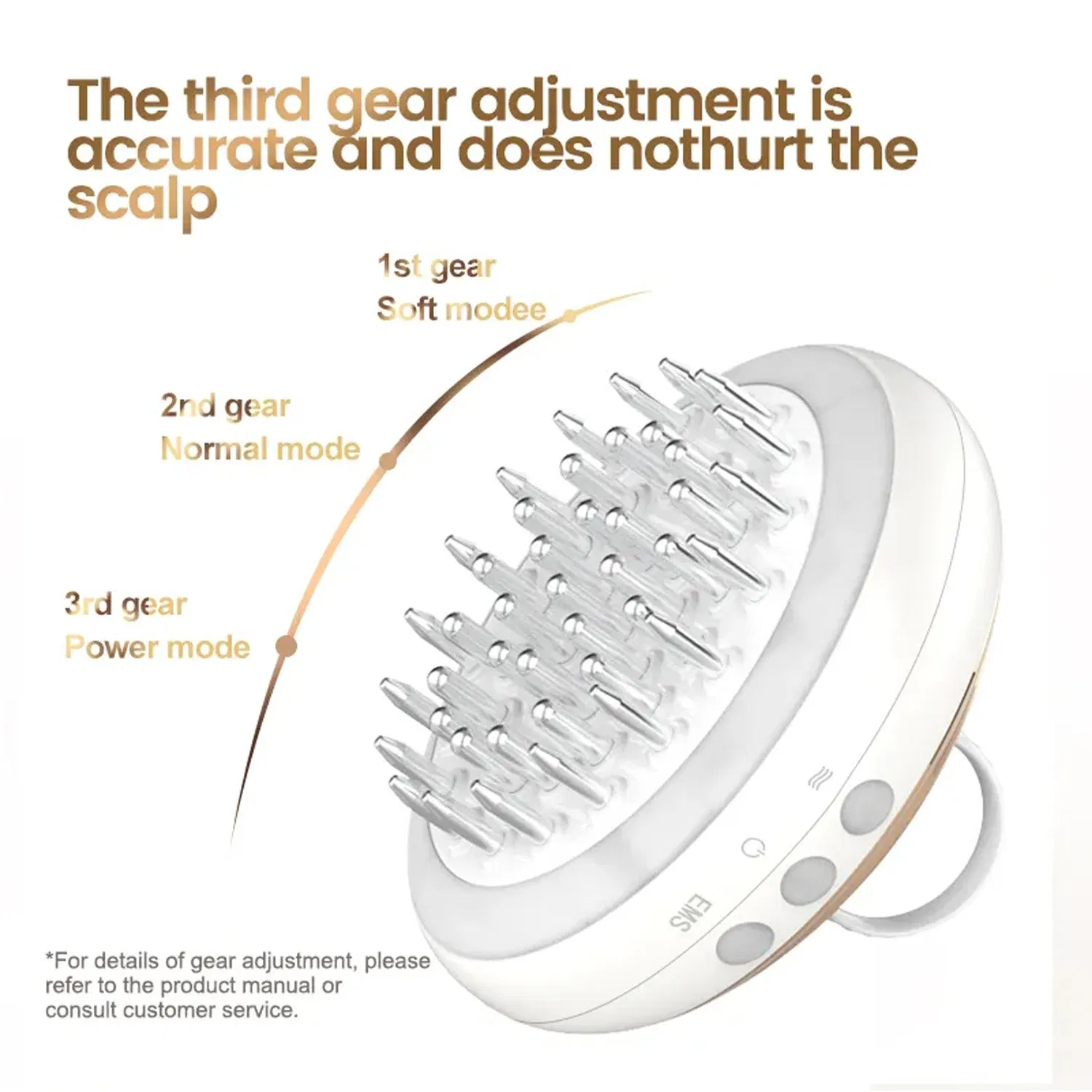 Electric Hair Growth Scalp Massage Brush Activates Hair Follicles to Promote Growth