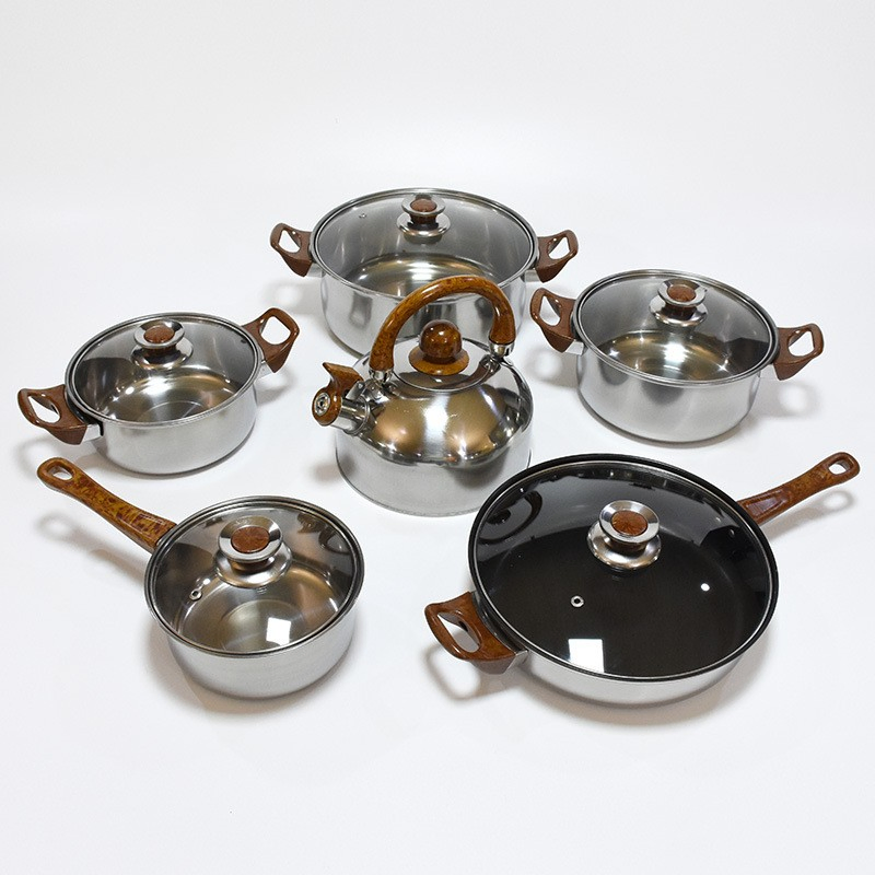 Cookware Set Stainless Steel 304 Stainless Steel Set 304 Stainless Steel Pot and Pan Set Cooking Pot Set Stainless Steel Cooking Pot Sets China Wholesale Price