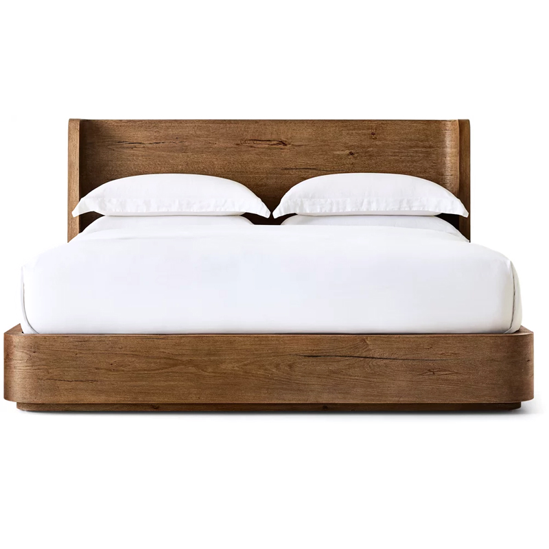 Кровать деревянная минимализм для дома отелей