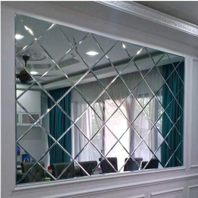 4mm 5mm 6mm Silver Bronze Gold Colors Beveled Mirror Tiles