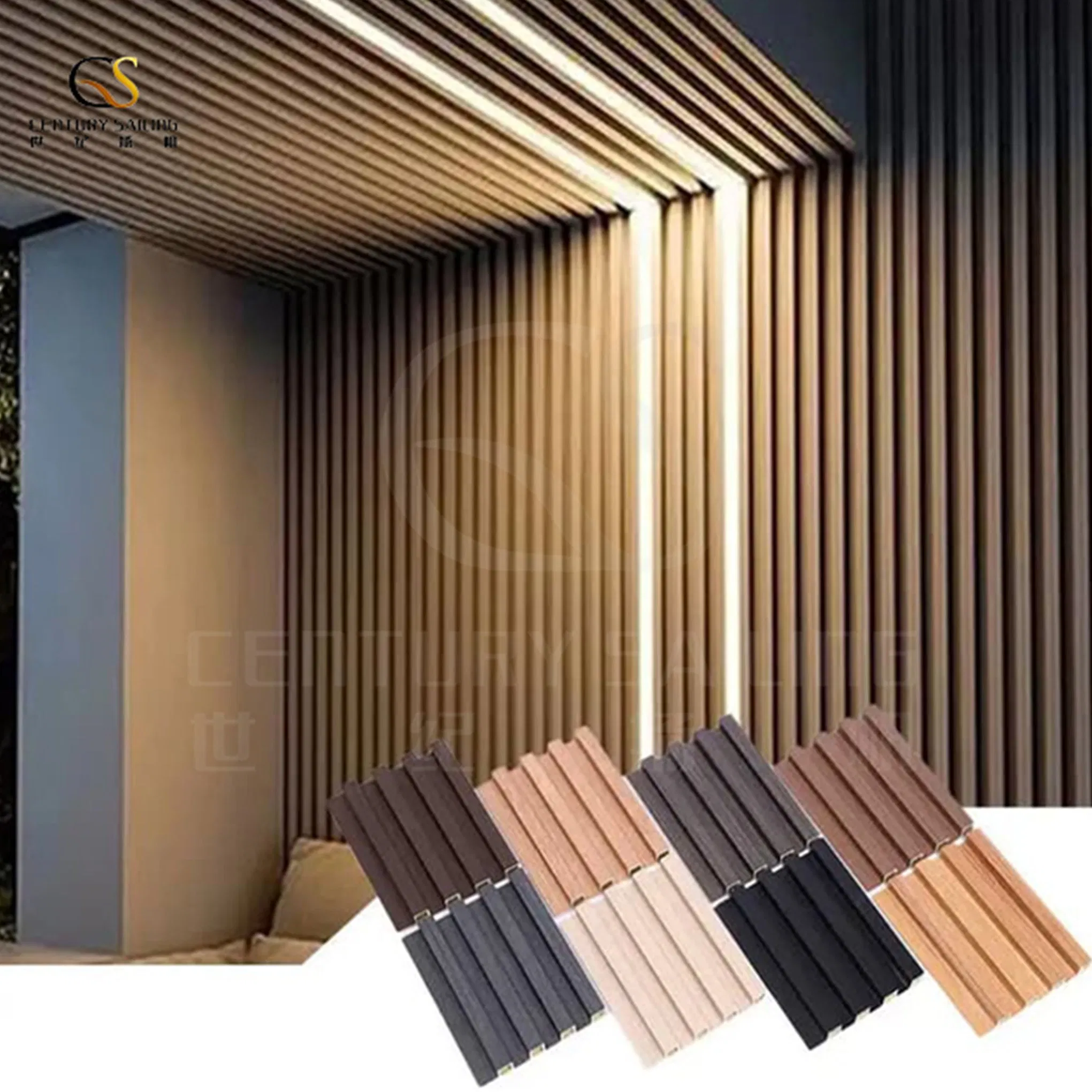 3D Wooden Cladding Plastic Wall Panel WPC Home Decoration Wall Panel