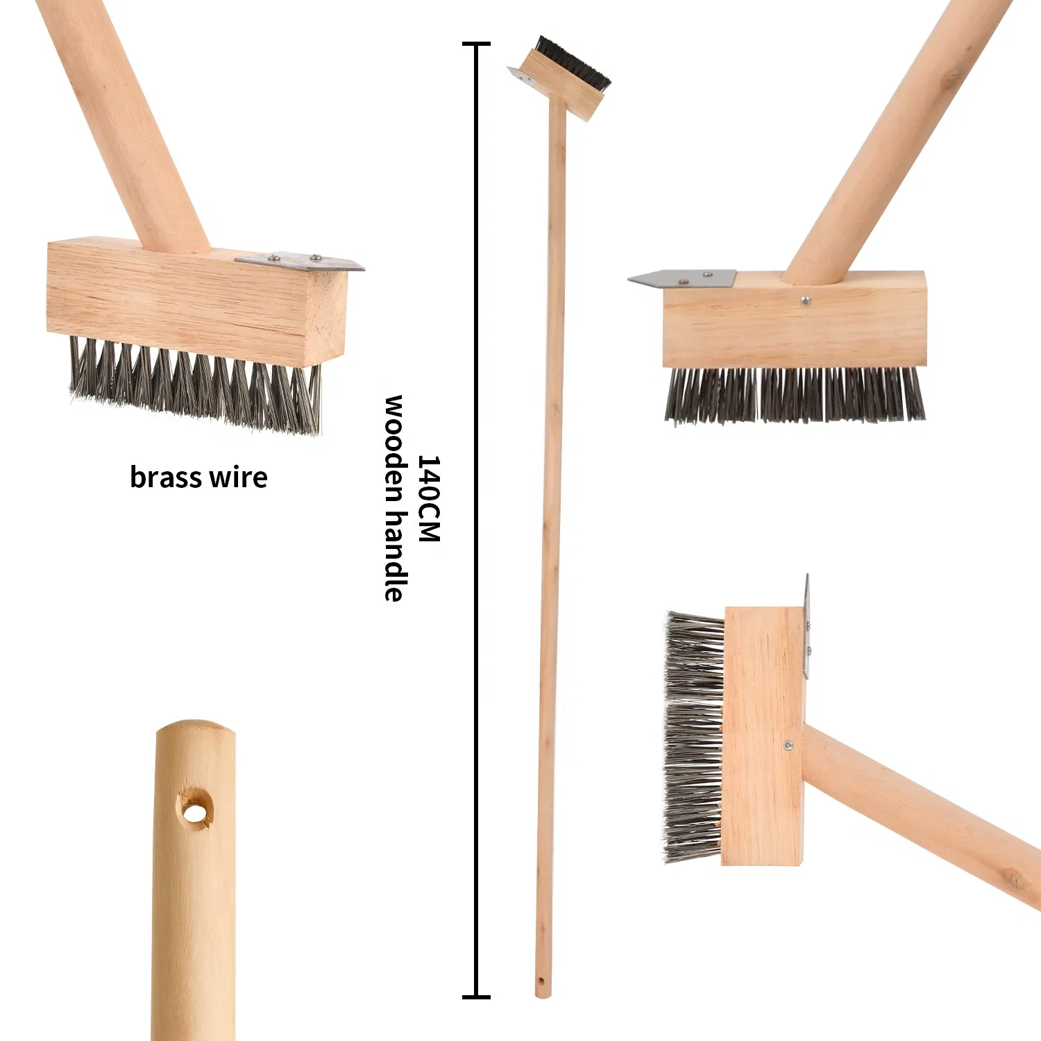 Customized Long Handle Weed & Moss Garden Broom Brush Garden Floor Scrubber for Outdoor Corner Cleaning