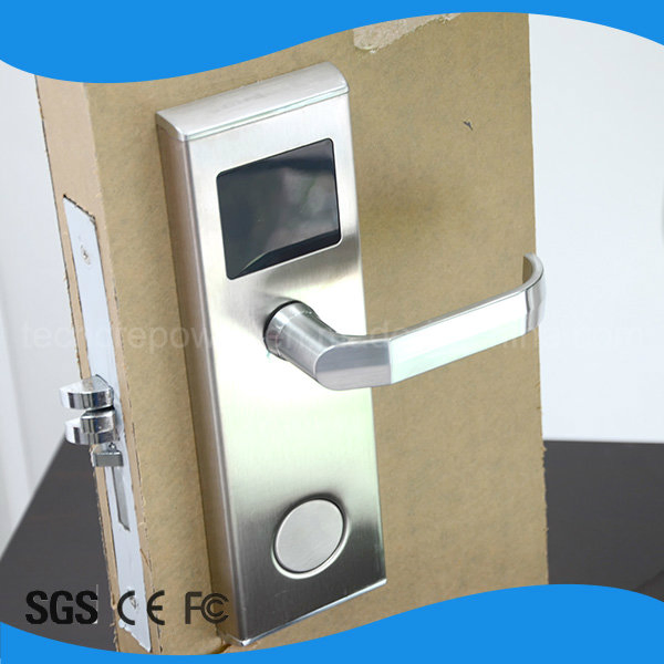 Stainless Steel Hotel Handle Lock RFID Card Lock for Free Management Software