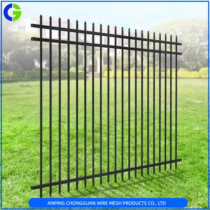 OEM ODM Factory Wrought Iron Ornamental Steel Metal Fence Panel