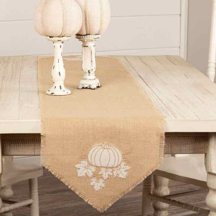 Wholesale Rustic Natural White Hessian Burlap Tablerunner Jute Decorative Runners