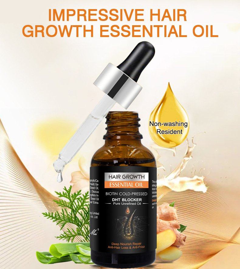 OEM/ODM Wholesale Organic Ginger Hair Essential Oil Natural Herbal Leave-in Scalp Care