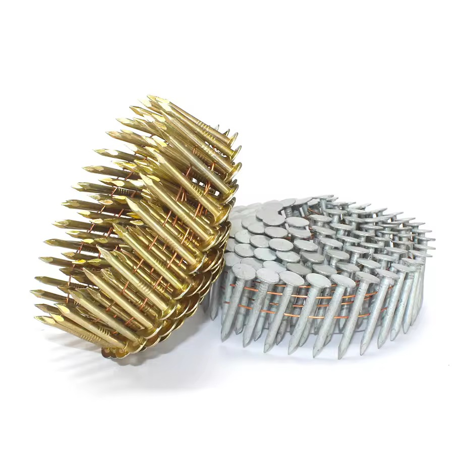 Siding Nails, 15-Degree Wire Collated Coil Siding Nails, Full Round Head Galvanized Nail for Sheathing Decking Fencing