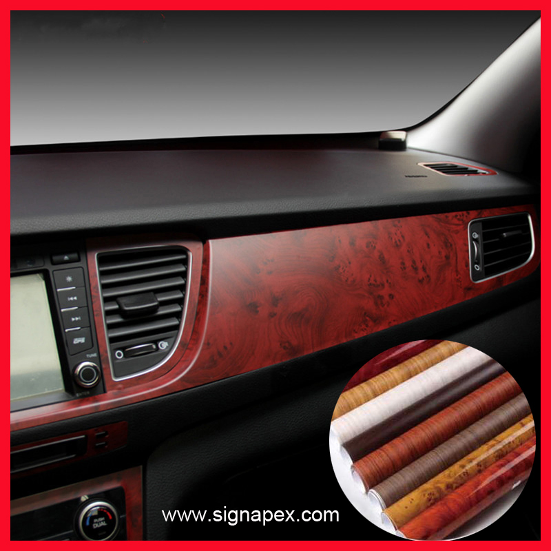 Signapex Air-Release Wood Grain Car Vinyl Interior Decal Sticker Car Wrap Film Stickers