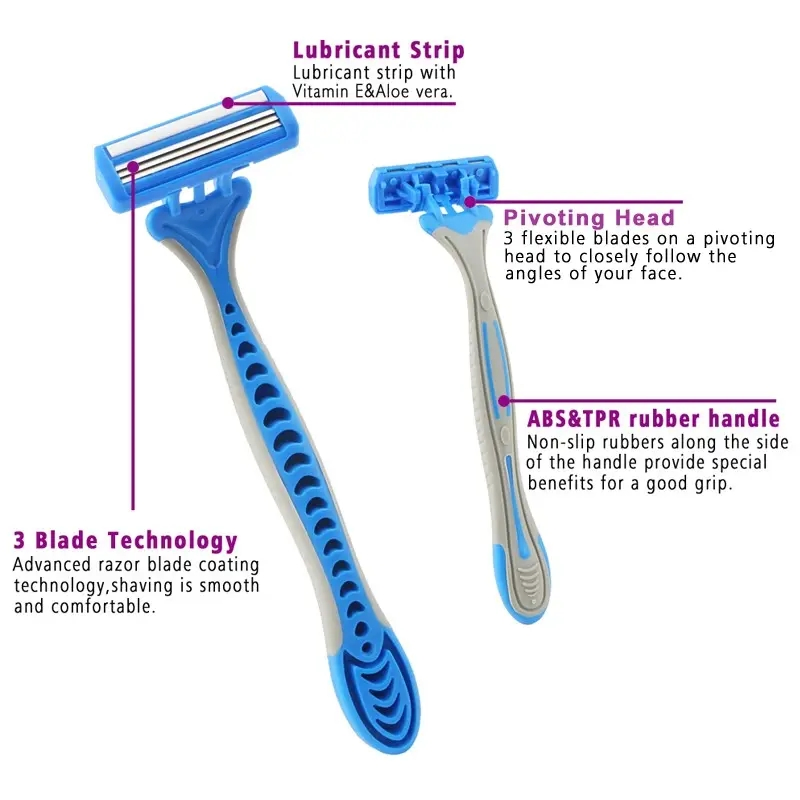 Hair Trimmer Hotel Disposable Razor Body Shaving Tool with Stainless Steel Blades