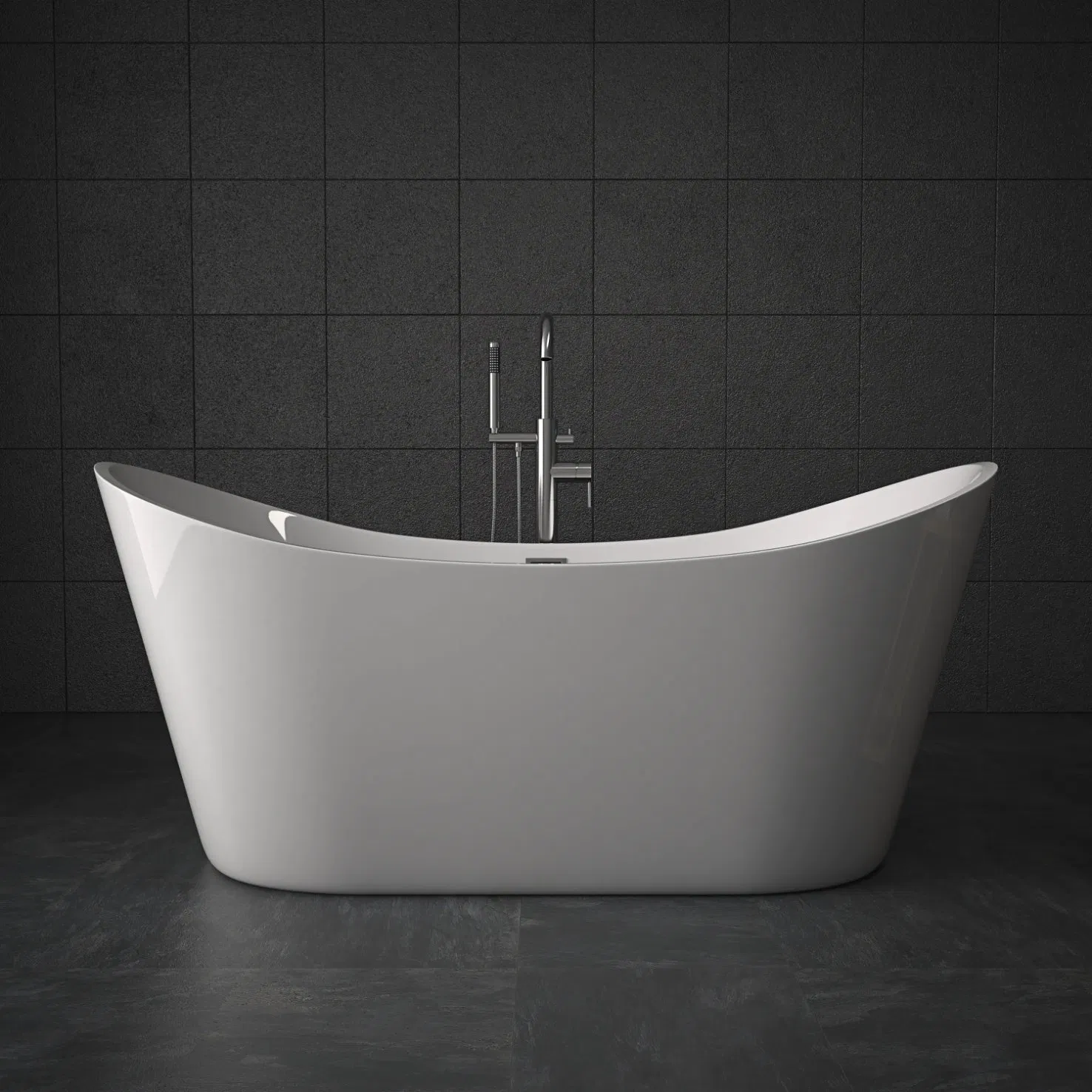 Акриловая угловая ванна с LED-подсветкой