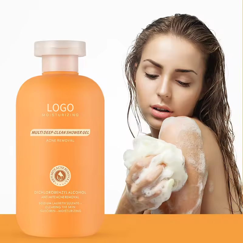 Ditong 300ml Skin Moisturizing Exfoliating Shower Gel Acne Remover Deep Cleaning Shower Gel for Brighter Softer and Smoother