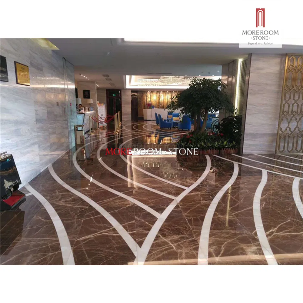 Luxury Golden Brown Crystal Onyx Stone Paving Floor for Lobby Floor