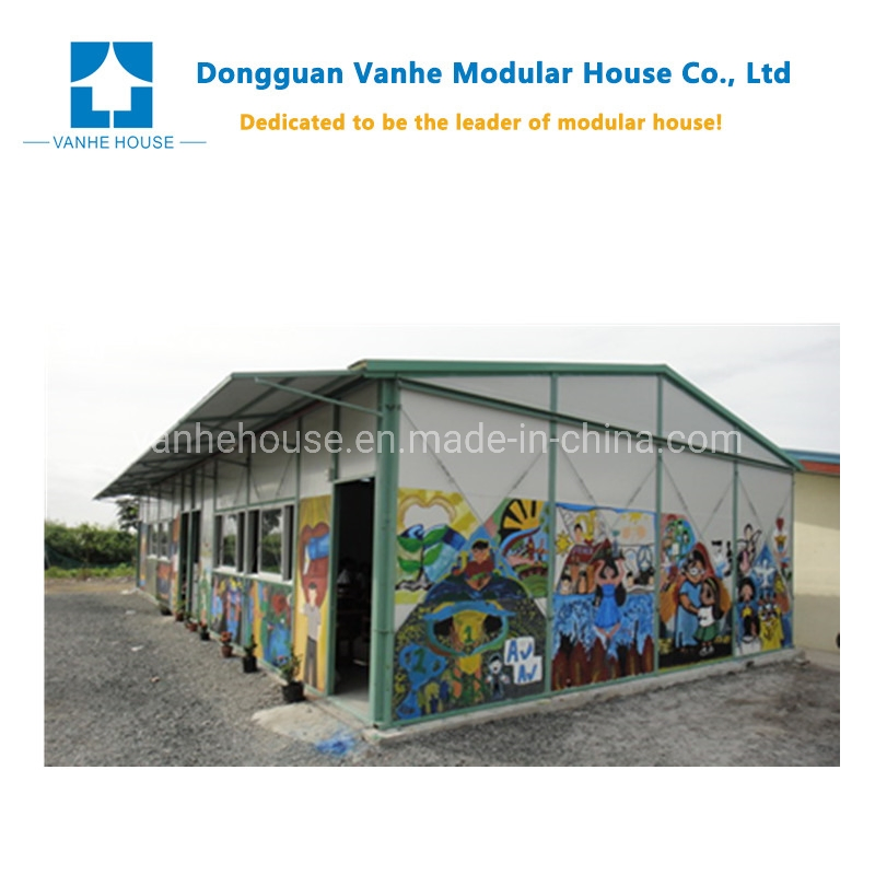 Steel Frame Prefab Movable Prefabricated Sandwich Panel House for Office Shop Accomodation