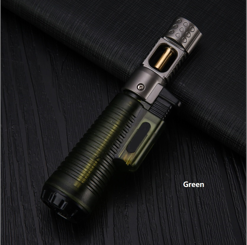 Cheap High Temperature Windproof Straight Torch Lighter Inflatable Cigar Foldable Lighter Flame Gun Custom Cigarette Lighter