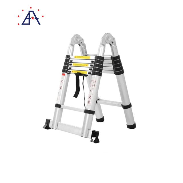 16.5 FT 5m Portable Aluminum Telescopic Ladder with En 131