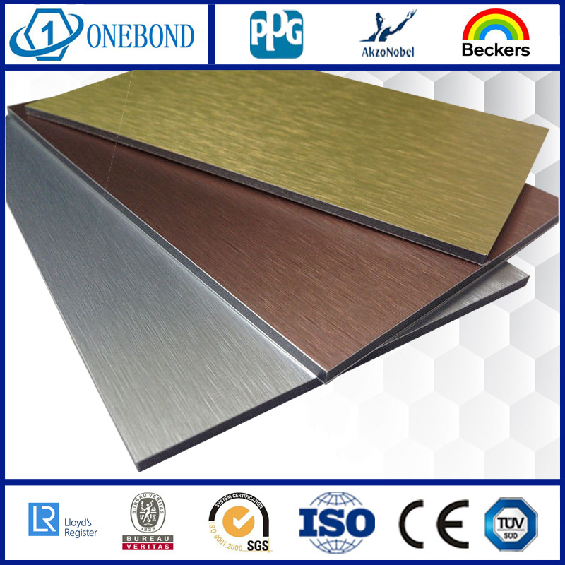 Brushed Finish Aluminum Composite Panel for Decoration