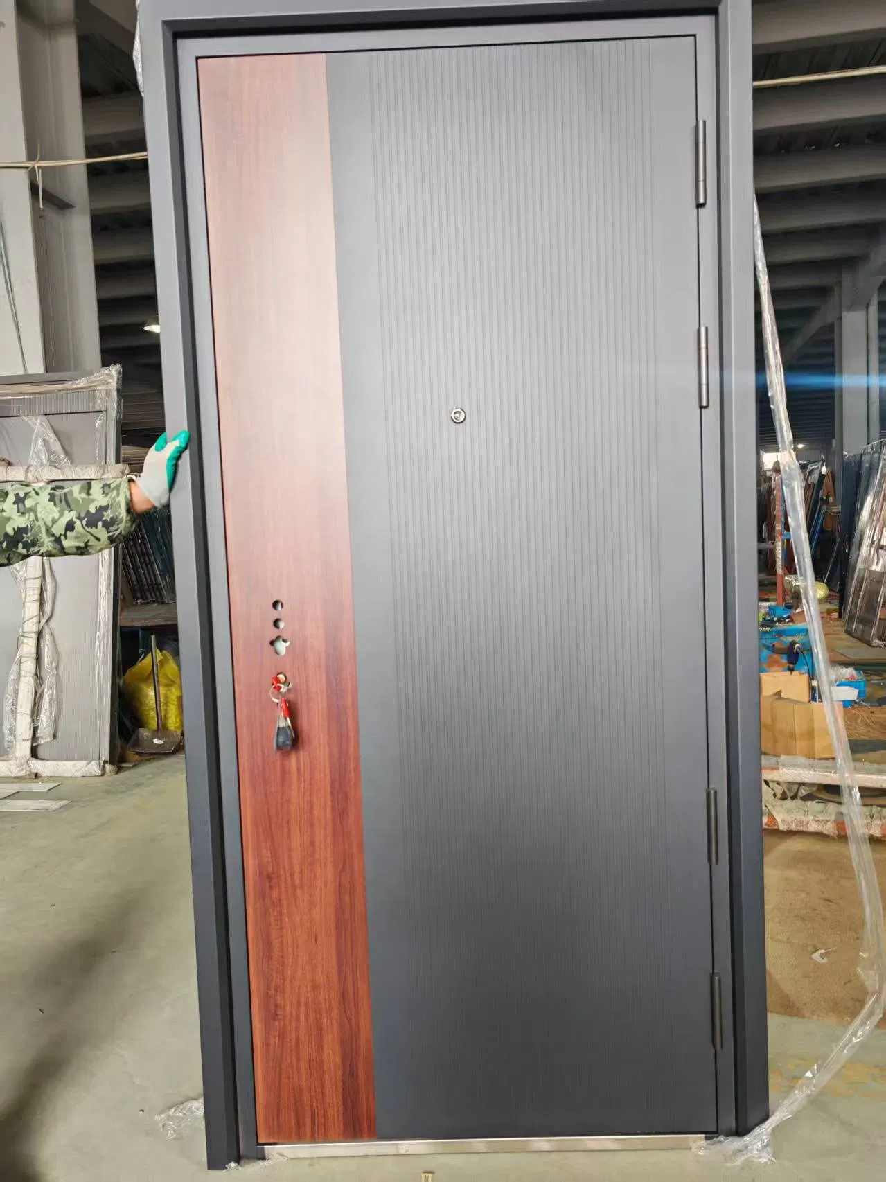 New Designs Luxury Modern Iron Security Steel Iron Single out Door for House Projecr Apartment