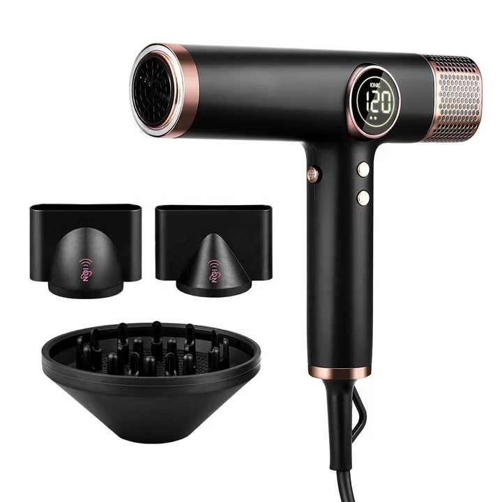 Professional Ionic Hair Dryer Universal Attachments Custom Care Curly Hair Blowdryer