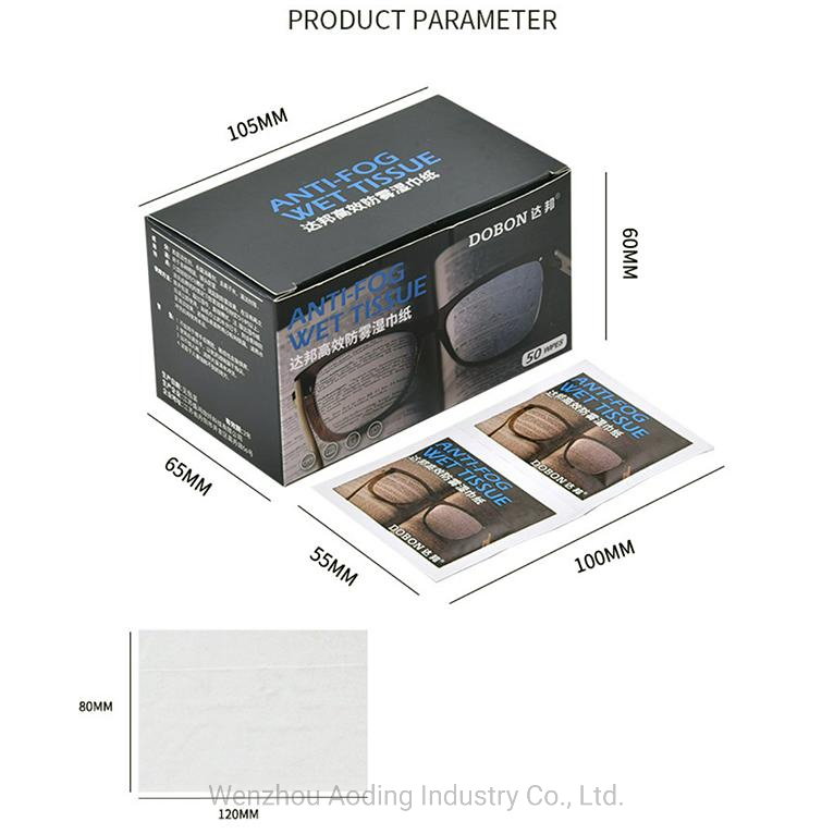 Custom Antifog Anti Static Lens Wipes Lens Cleaning Towelette