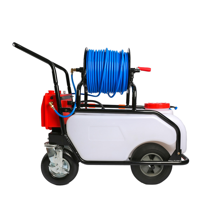 Rainmaker 60 Liter Garden Portable Irrigation Cart Battery Trolley Sprayer with Wheels
