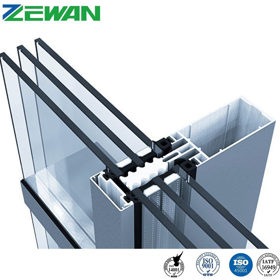 6063 T5 Aluminum Extrusion Curtain Wall Profile Aluminum Material