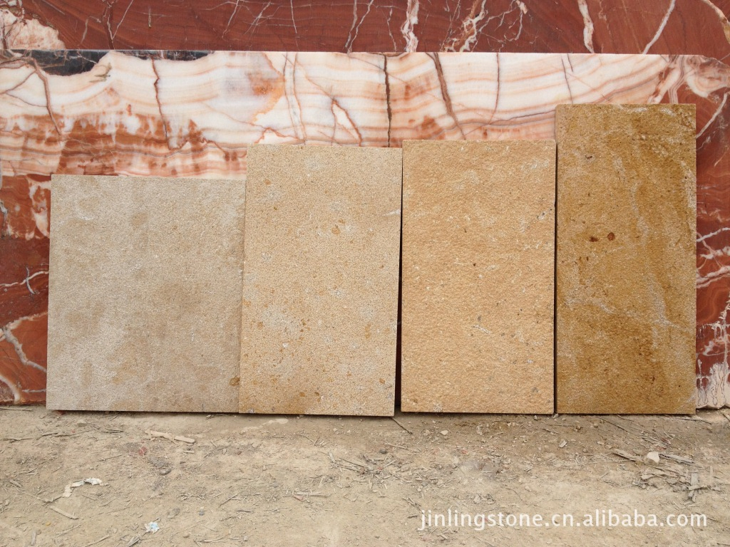 Beige/Yellow/Blue Limestone Tile for Outdoor Paving Garden Decoration