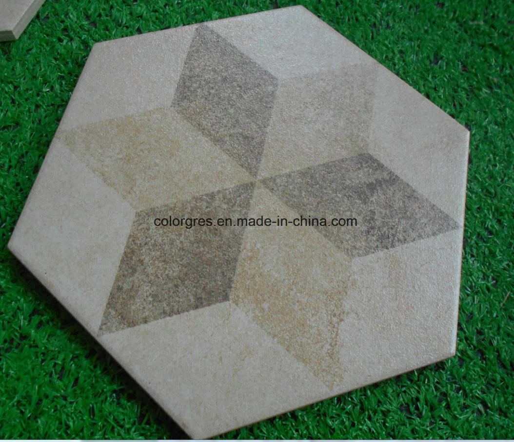 Newest Design Garden Decoration Healthy Candy Glazed Hexagon Tile (200*230mm)
