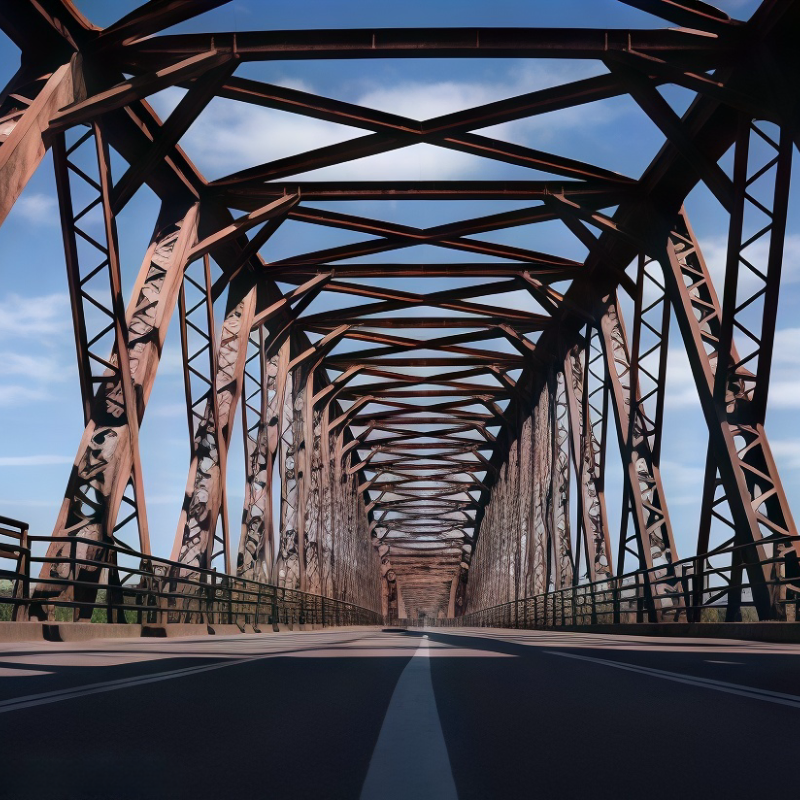 Large Span Galvanized Fabricated Steel Bridge with Strong Welded Structure