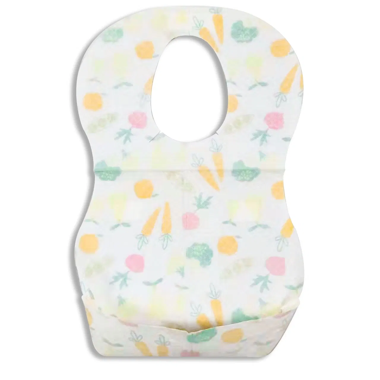 10PCS/Bag Mixed Patterns Biodegradable Printed Apron Disposable Baby Bibs