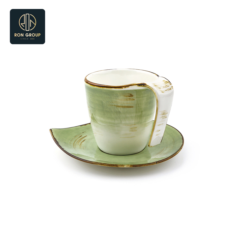 Wholesale Porcelain Drinkware Stylish Customized Colored Water Tea Coffee Cafe Cup for Home Hotel Restaurant
