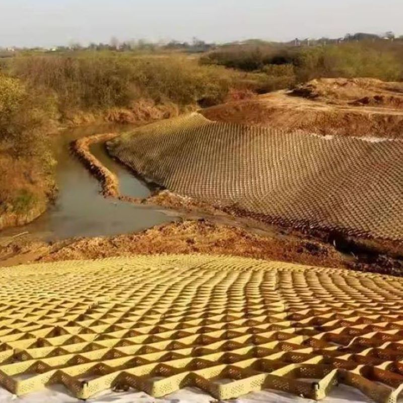 HDPE Geocell for Retaining Wall of Solid Slope of Subgrade Road