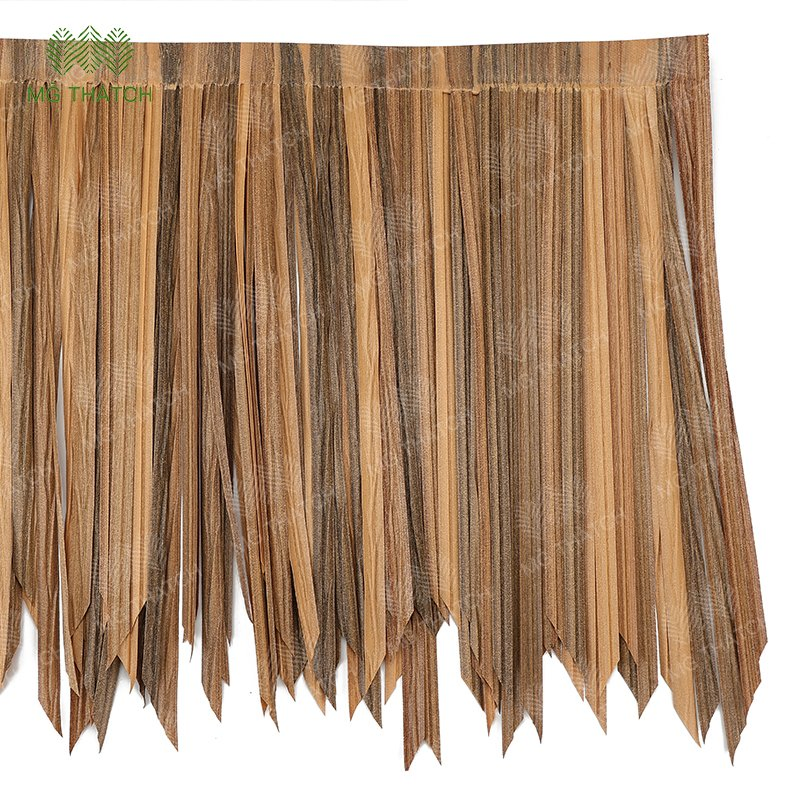 Fireproof Plastic Corn Leaf Simulation Thatch Vintage Synthetic Artificial Thatch Roll