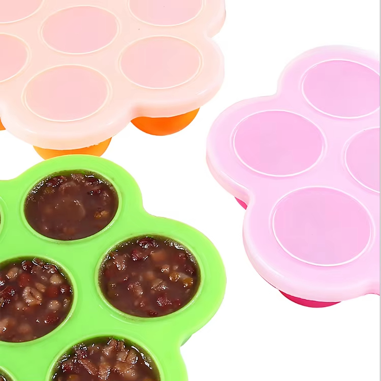 Waterproof Portable Reusable Stackable Collapsible Refrigerator Airtight Silicone Baby Food Storage Container
