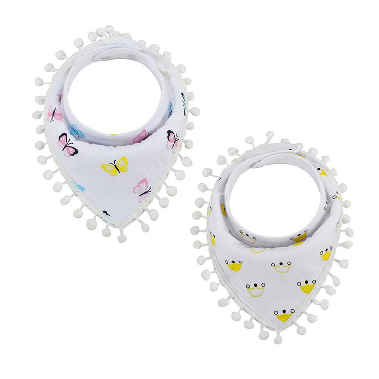 Waterproof and Washable Baby Bibs with Soft Cloth Backing