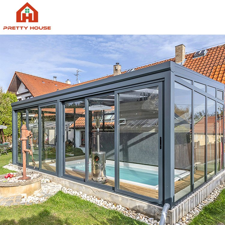 Nordic Sunroom Balcony Garden Exterior Design Aluminum Veranda