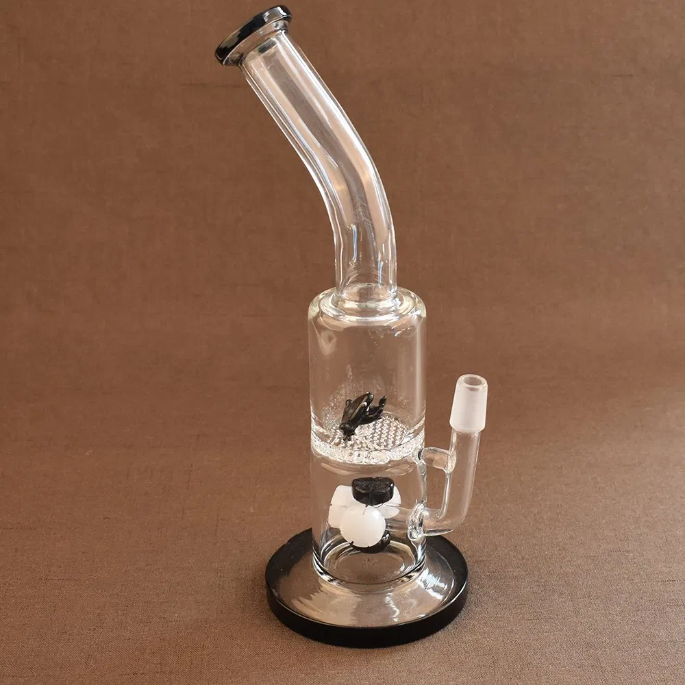 Handmade Black Colors Studenglass Tall Water Pipe Shisha