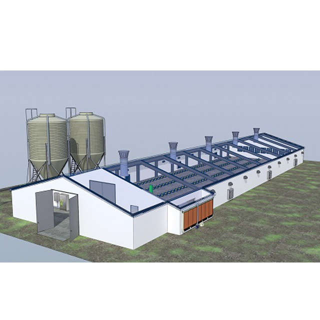 Prefabricated Construction Galvanized Steel Structure Poultry Farm Plan Fish Farm