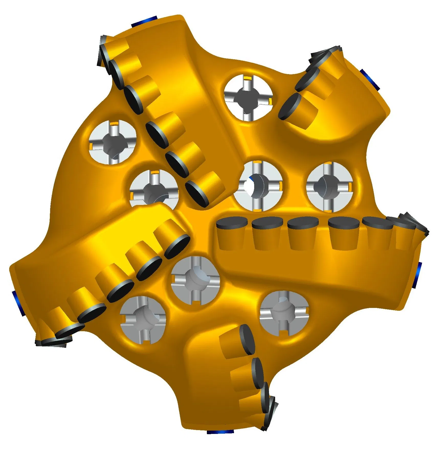 PDC-долото для бурения газовых скважин с усиленной режущей технологией