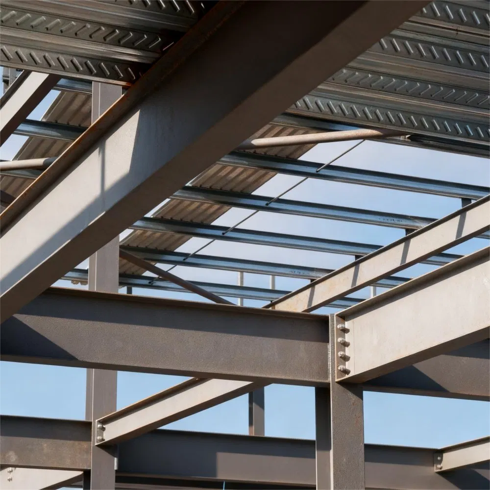 Fire-Retardant Steel Structure for General Industrial Storage Sheds with BS Standard Steel Construction